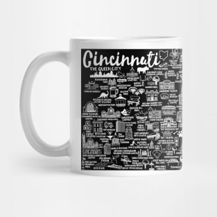 Cincinnati Ohio Map Mug